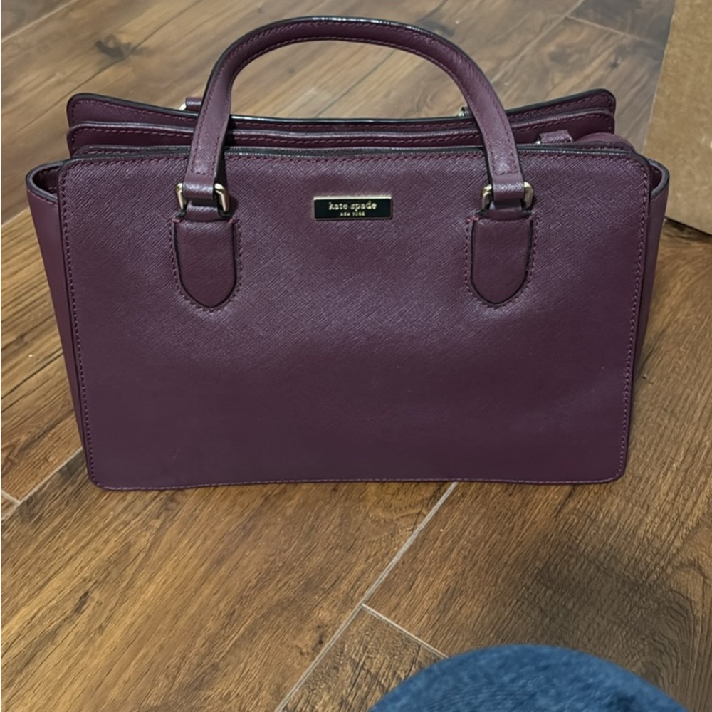 kate spade Plum-Red Structured Saffiano Satchel